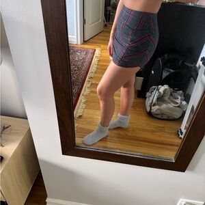Free people plaid mini skirt